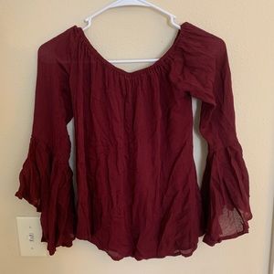 Red off the shoulder top
